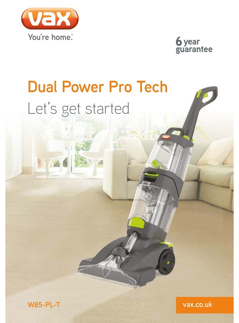 Vax W85-PL-T Dual Power Pro Advance Installation instructions