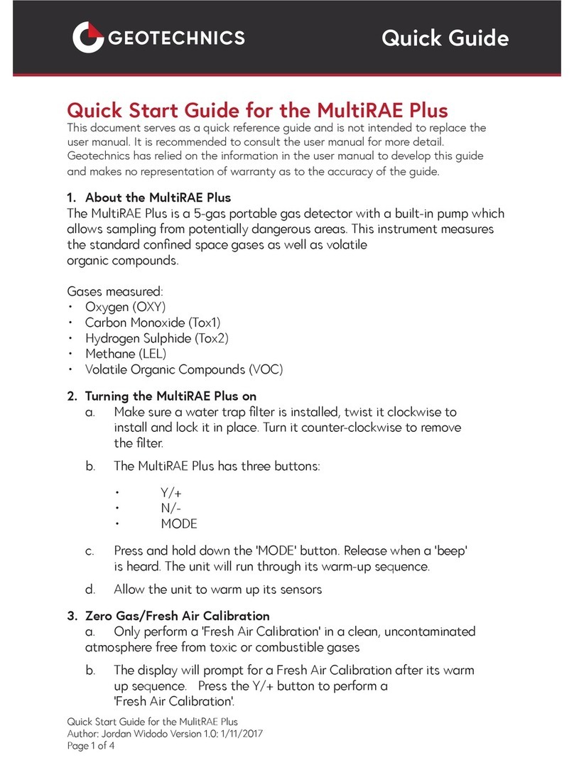 Geotechnics MultiRAE Plus quick start guide