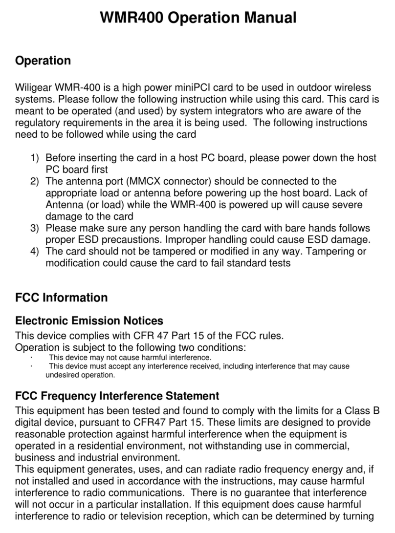 Wiligear WMR-400 Operation manual