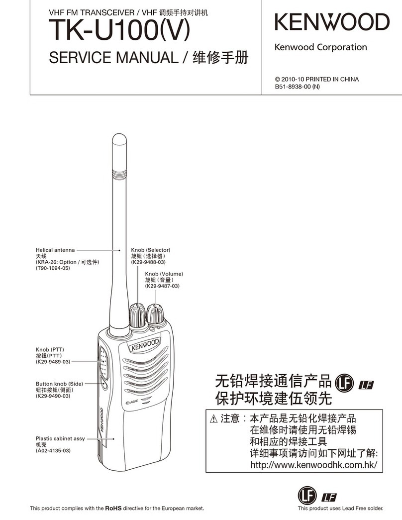 Kenwood TK-U100V User manual