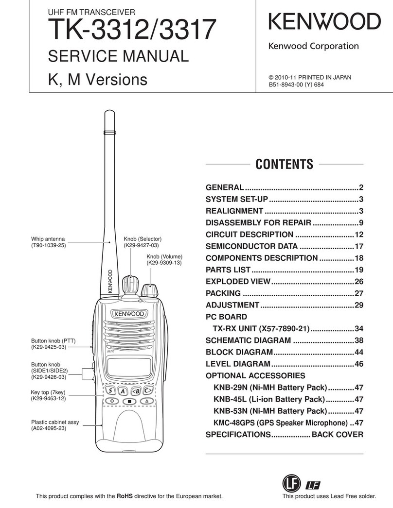 Kenwood TK-3312 User manual
