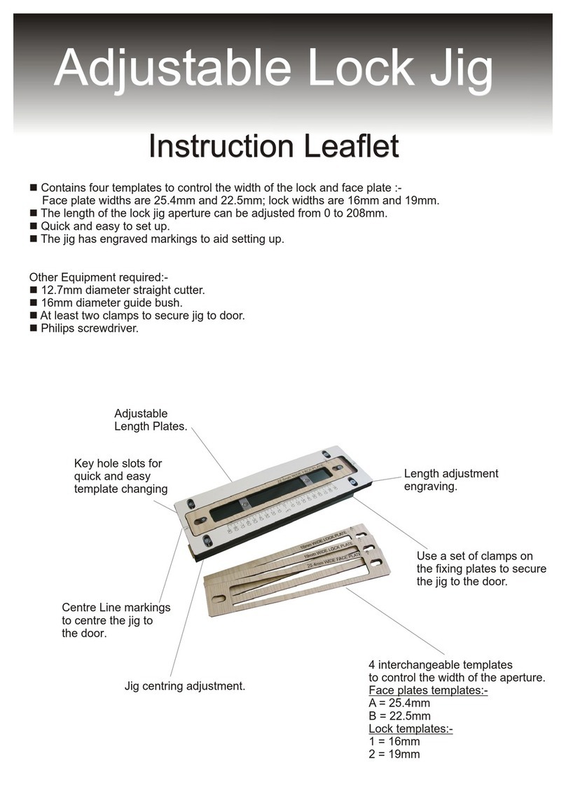 RoutingJigs Adjustable Lock Jig Instruction leaflet