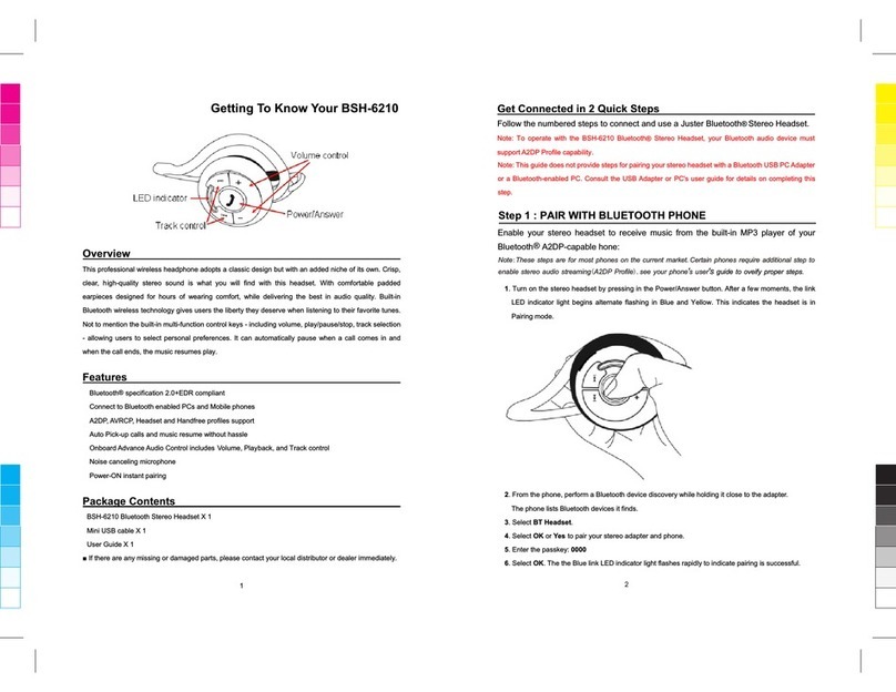 Juster BSH-6210 user guide