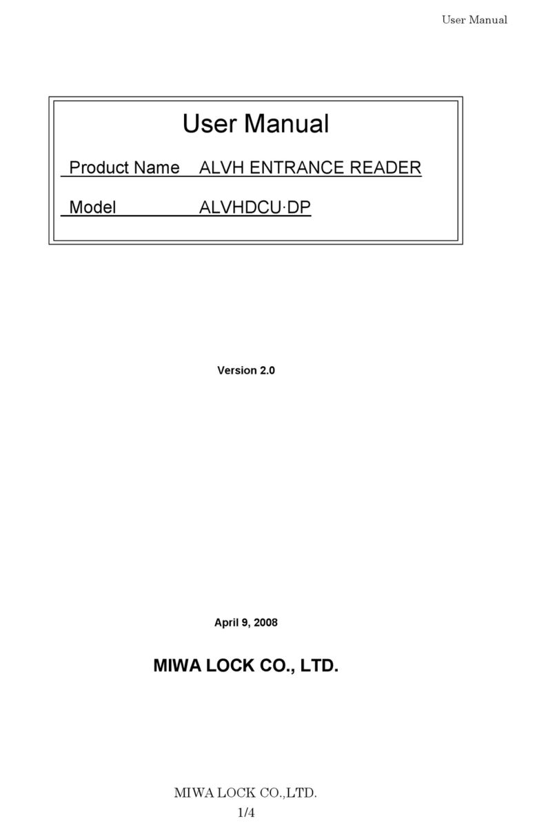 MIWA LOCK ALVHDCU-DP user manual
