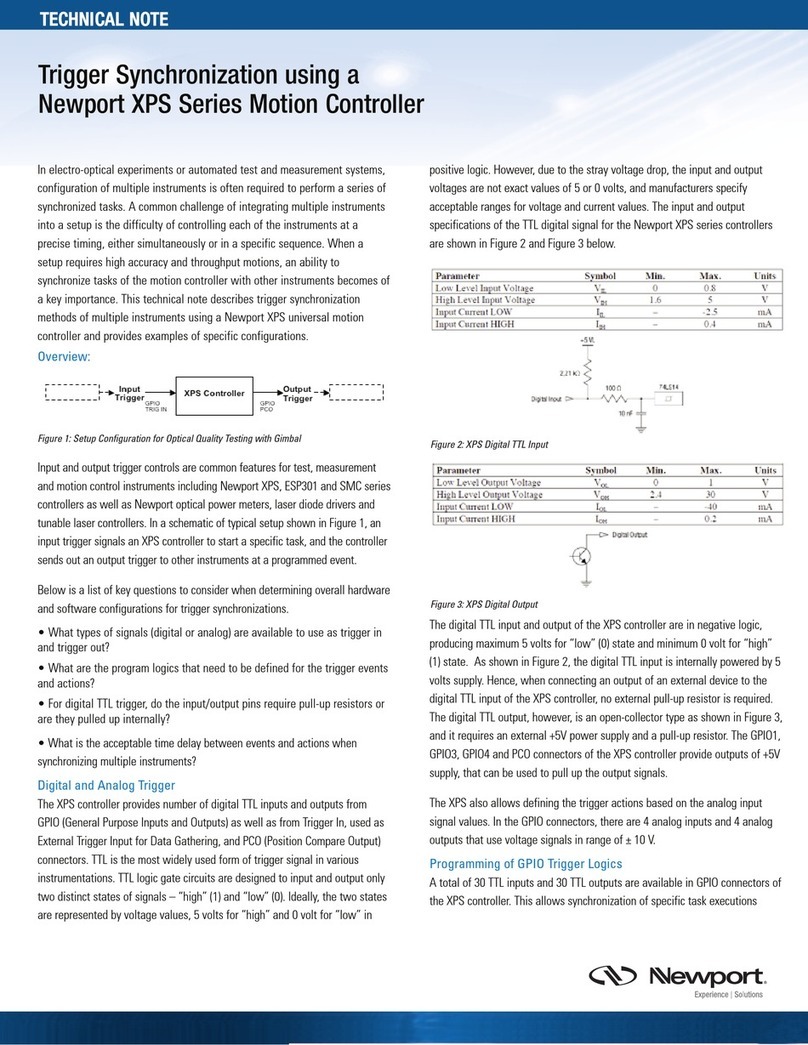 Newport XPS Series Technical note
