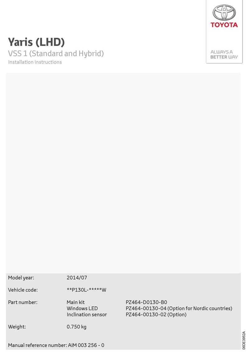 Toyota VSS 1 installation instructions