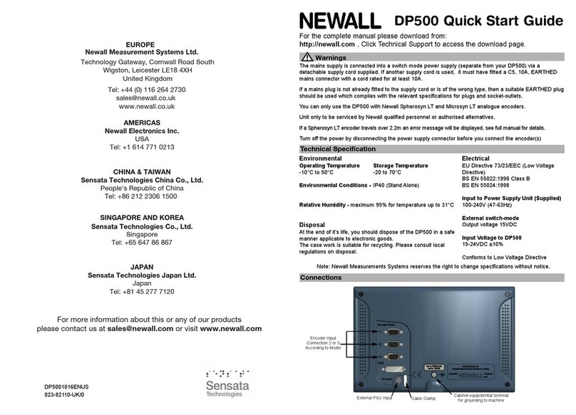 Newall DP500 quick start guide