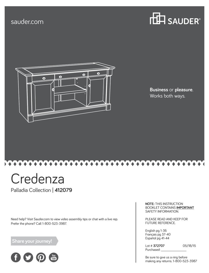 Sauder Palladia Collection Credenza 412079 User manual