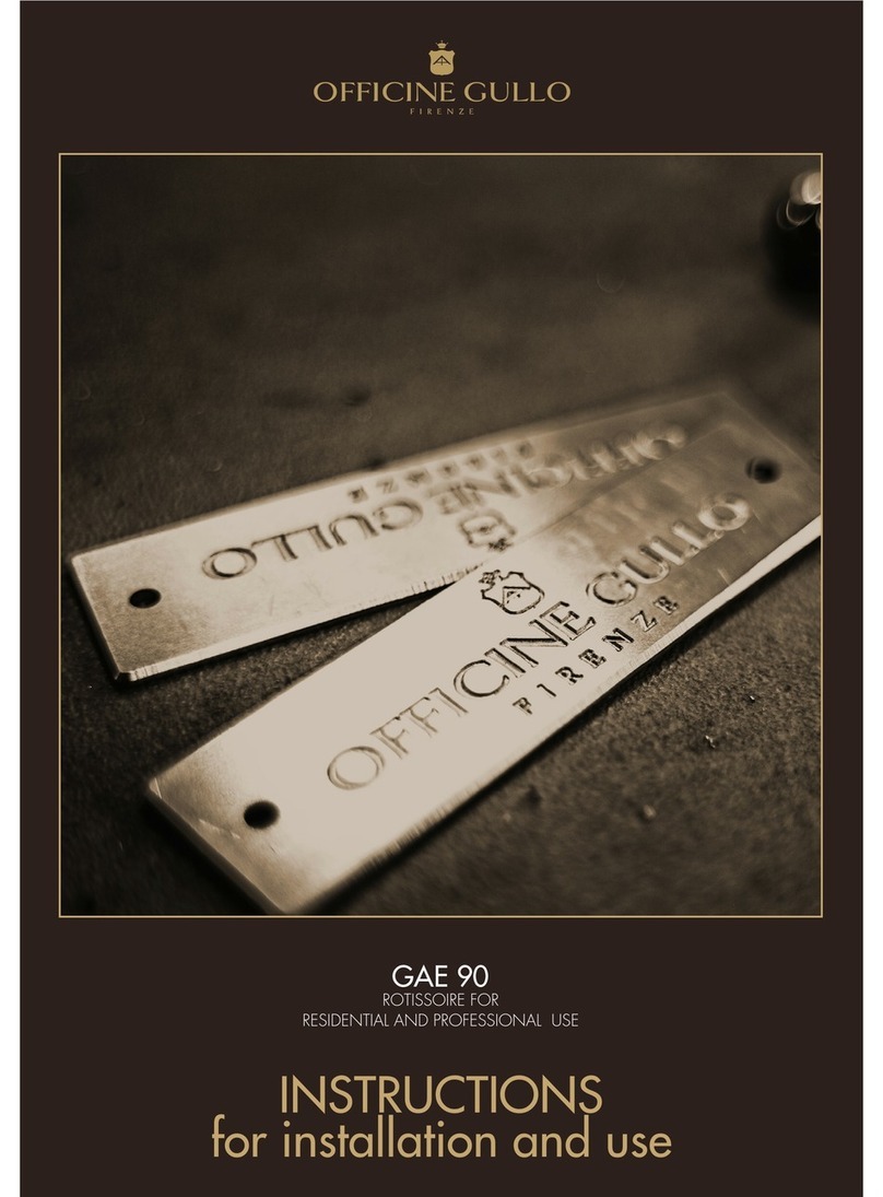 Officine Gullo GAE 90 Instructions for installation and use