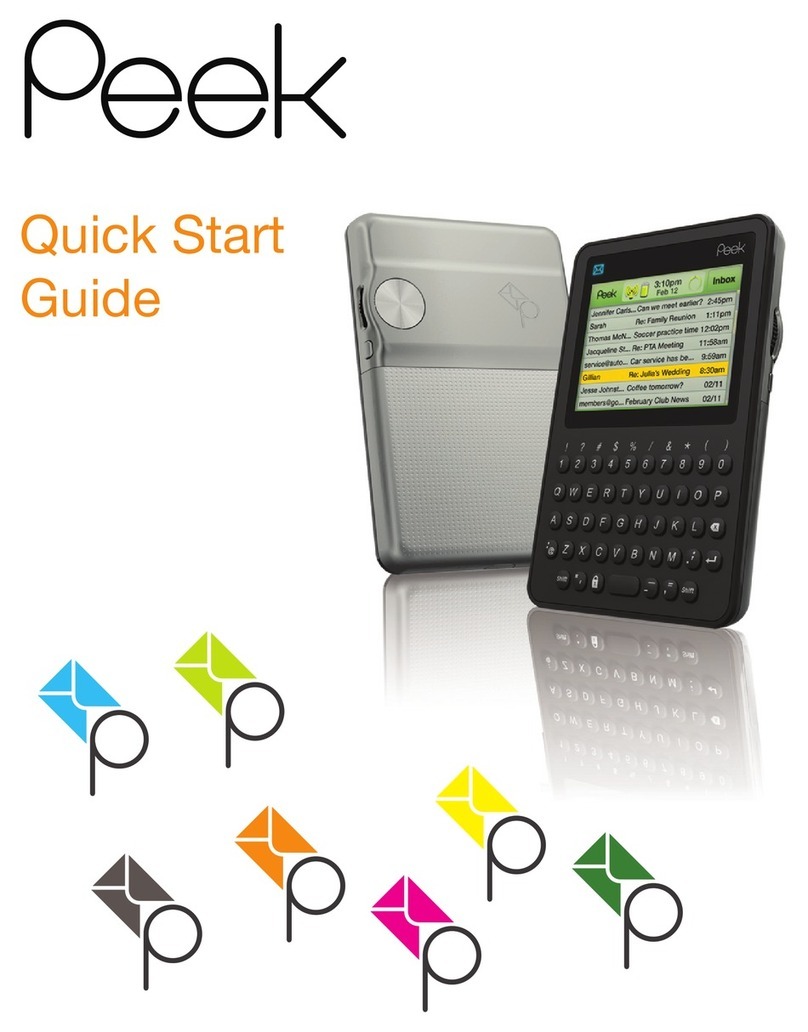 Peek Mobile email device quick start guide