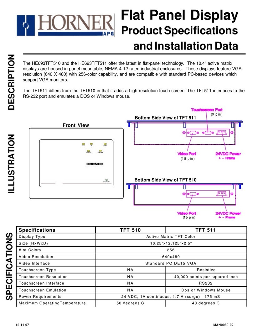 HORNER HE693TFT510 Installation instructions