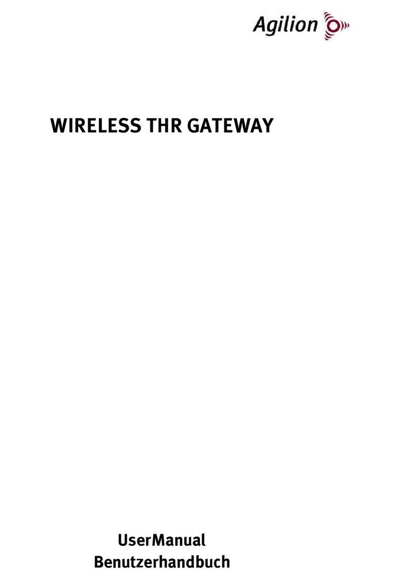 Agilion WIRELESS THR GATEWAY user manual