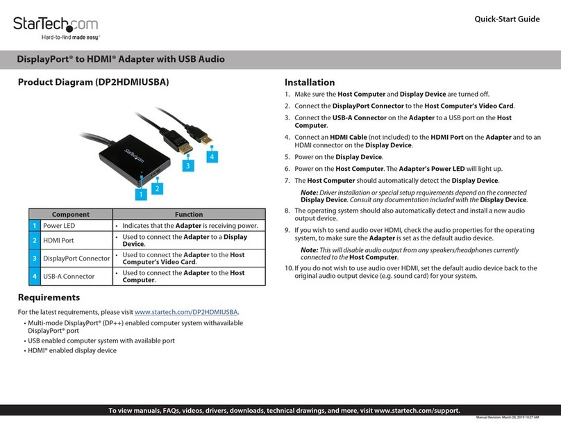 StarTech.com DP2HDMIUSBA User manual
