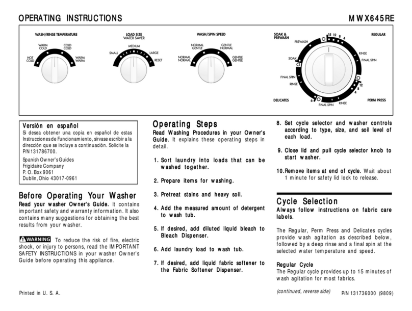 Electrolux MWX645RE User manual Electrolux MWX645RE User manual