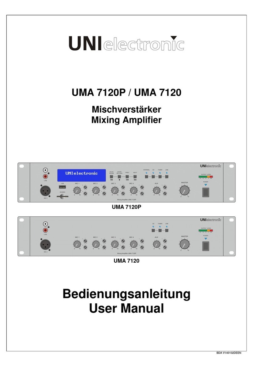 UNI electronic UMA 7120P user manual
