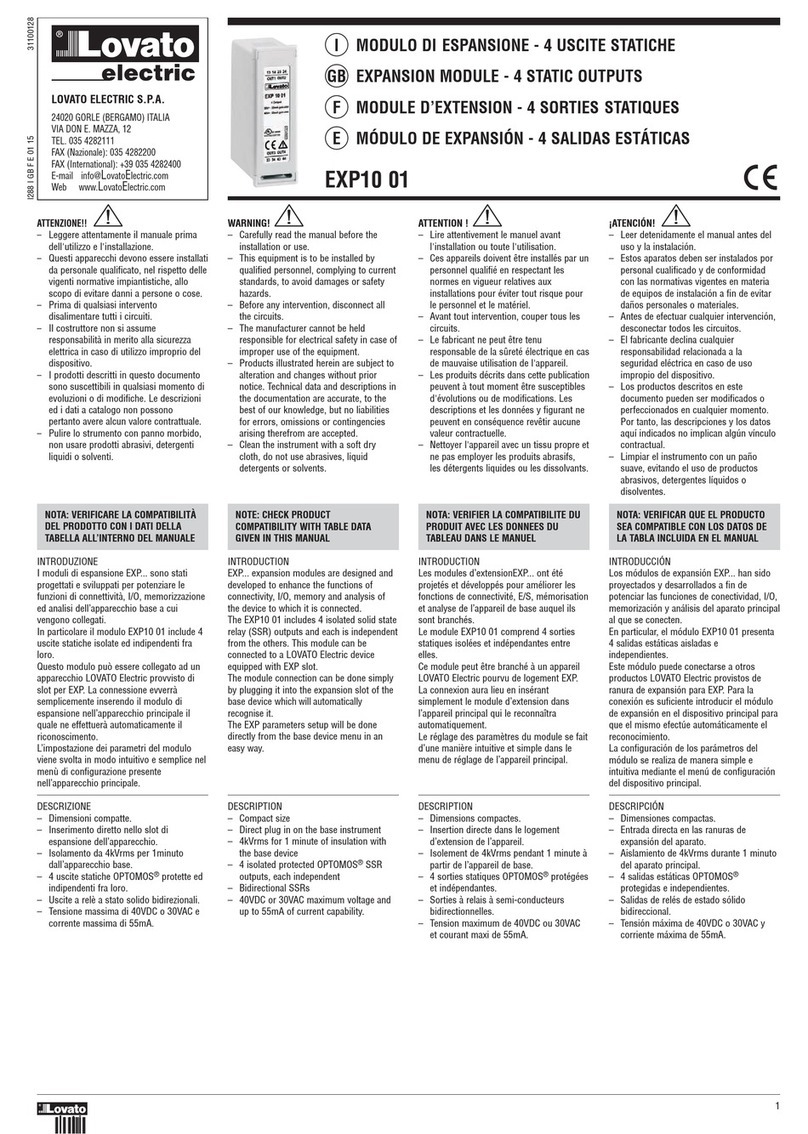 Lovato EXP10 01 user manual