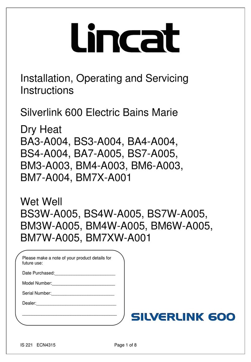 Lincat Silverlink 600 Installation, operating and servicing instruction