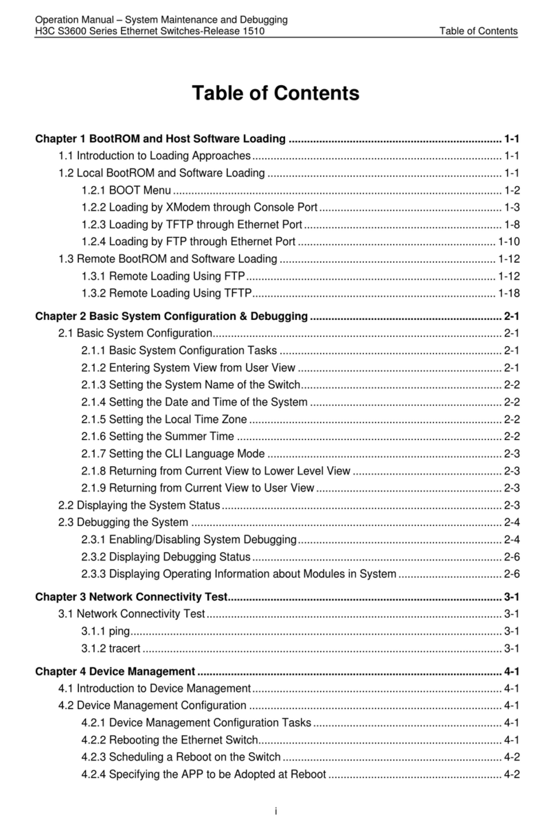 H3C H3C S3600 Series Operation manual