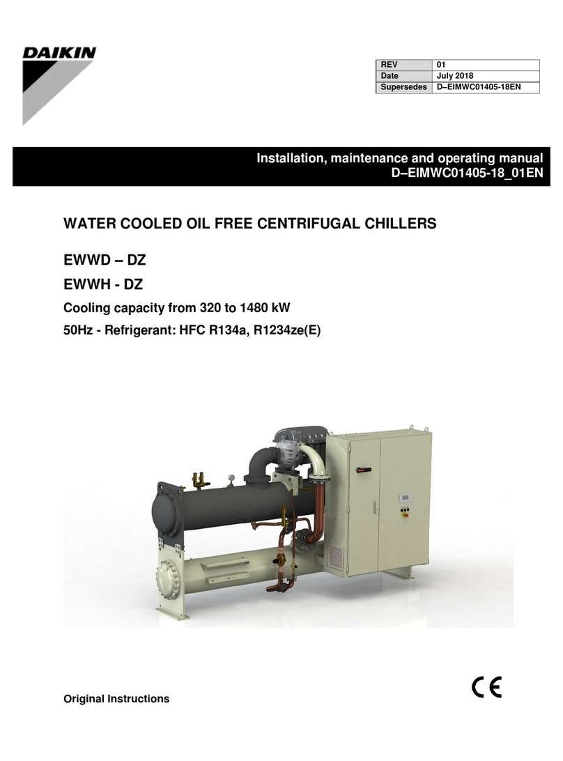 Daikin EWWD320DZXSA1 Installation, operation, maintenance guide