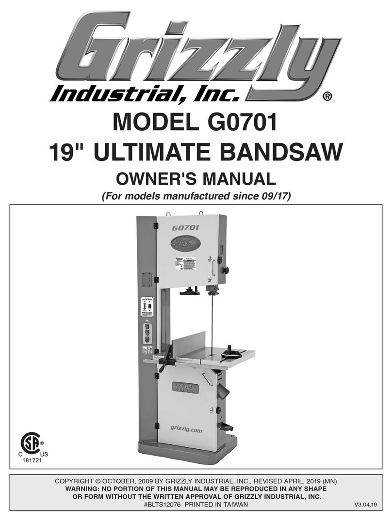 Grizzly G0701 owner's manual