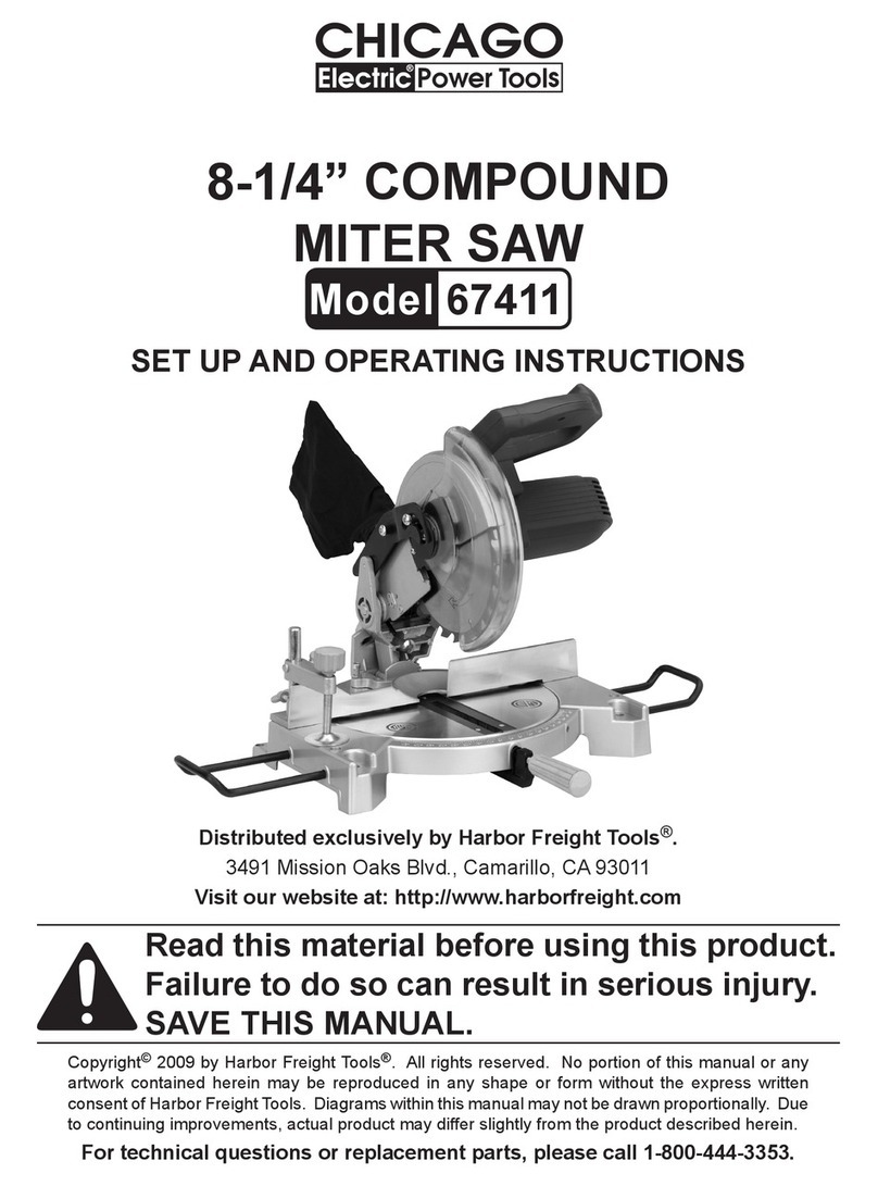 Chicago Electric 67411 Set up and operating instructions