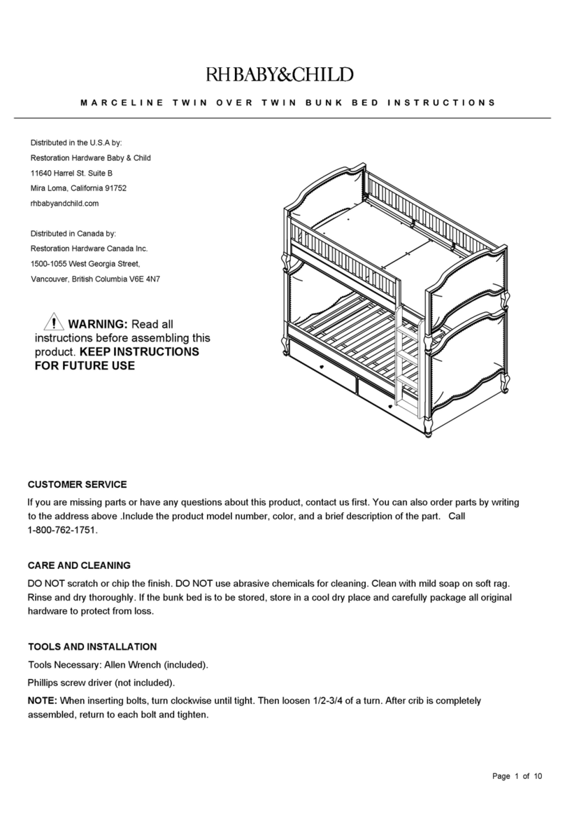 RH Baby&child MARCELINE TWIN OVER instructions