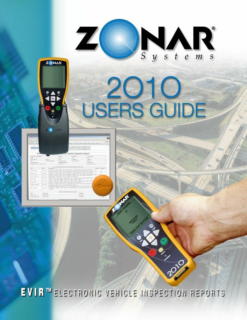 Zonar EVIR 2010 user guide