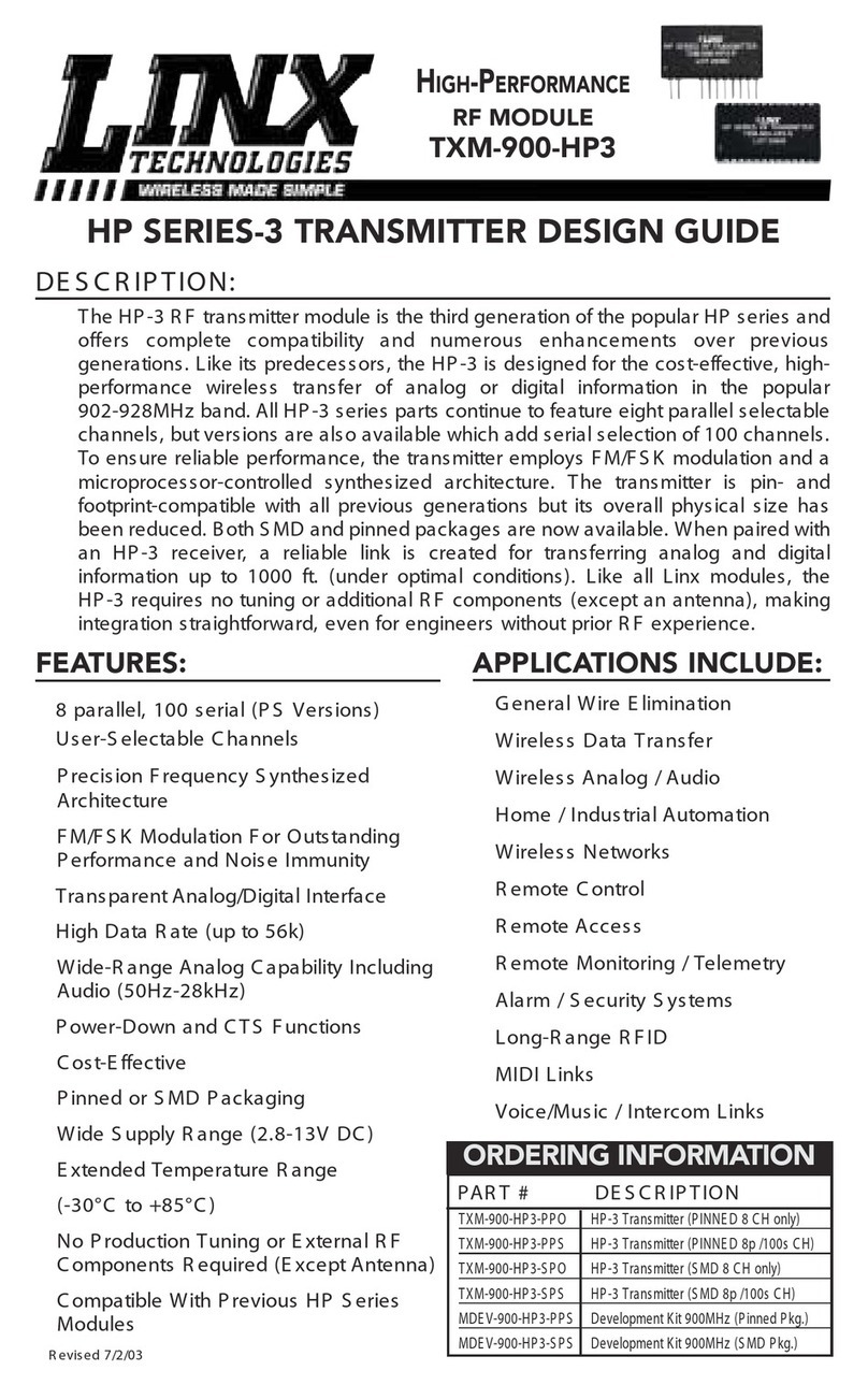 Linx HP-3 series Guide Linx HP-3 series Guide