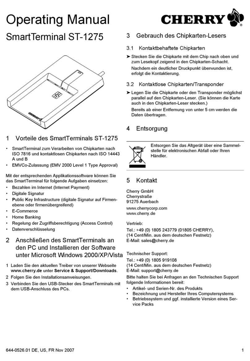 Cherry SmartTerminal ST-1275 User manual