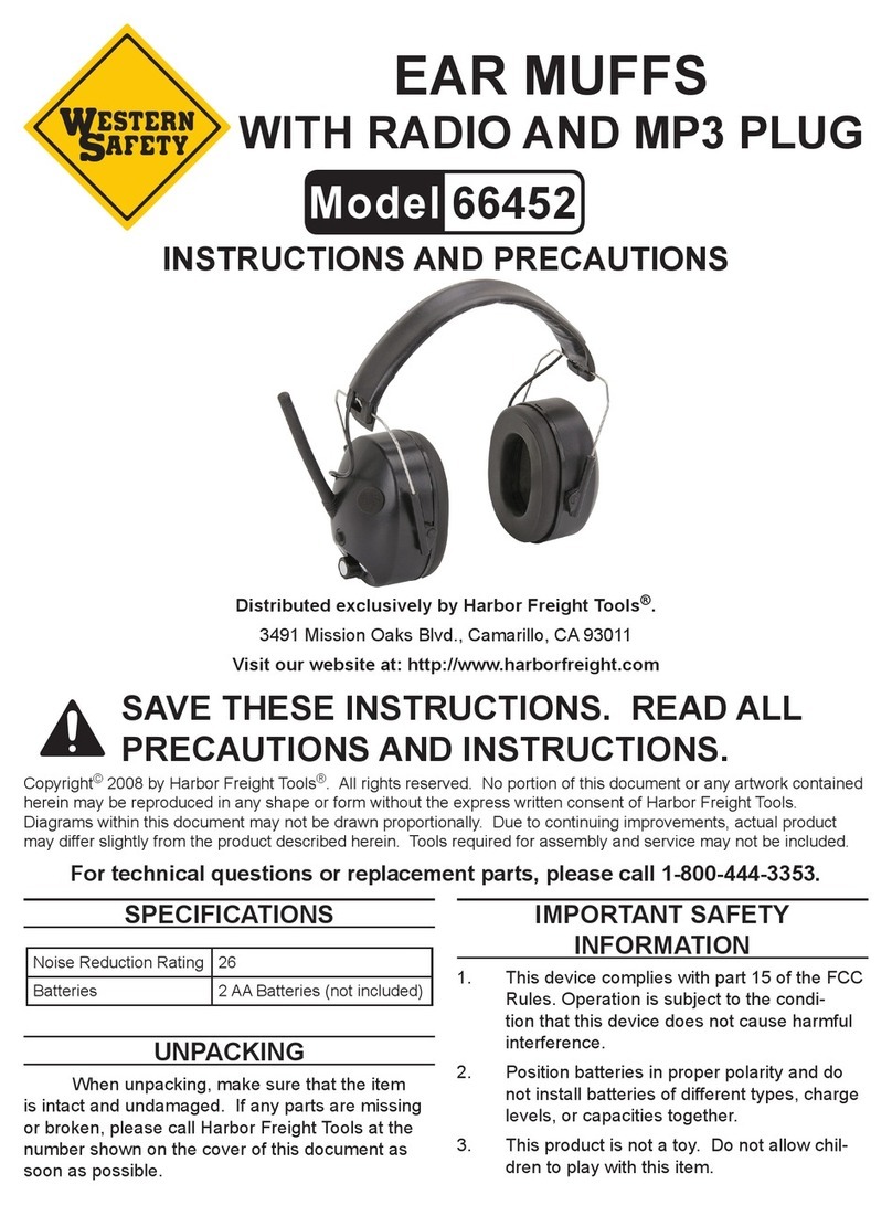 Western Safety Products 66452 Instructions and precautions