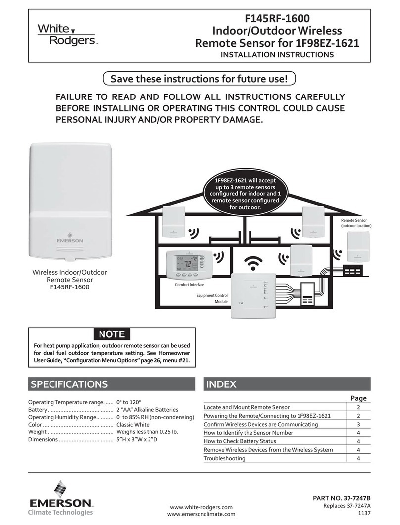 White Rodgers F145RF-1600 installation instructions