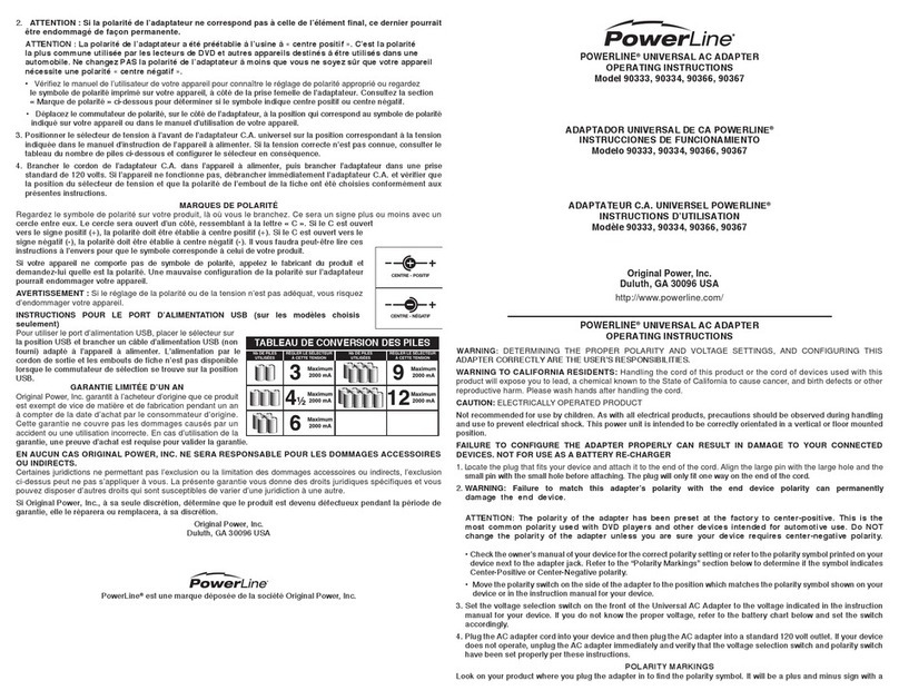 Powerline 90333 operating instructions Powerline 90333 operating instructions
