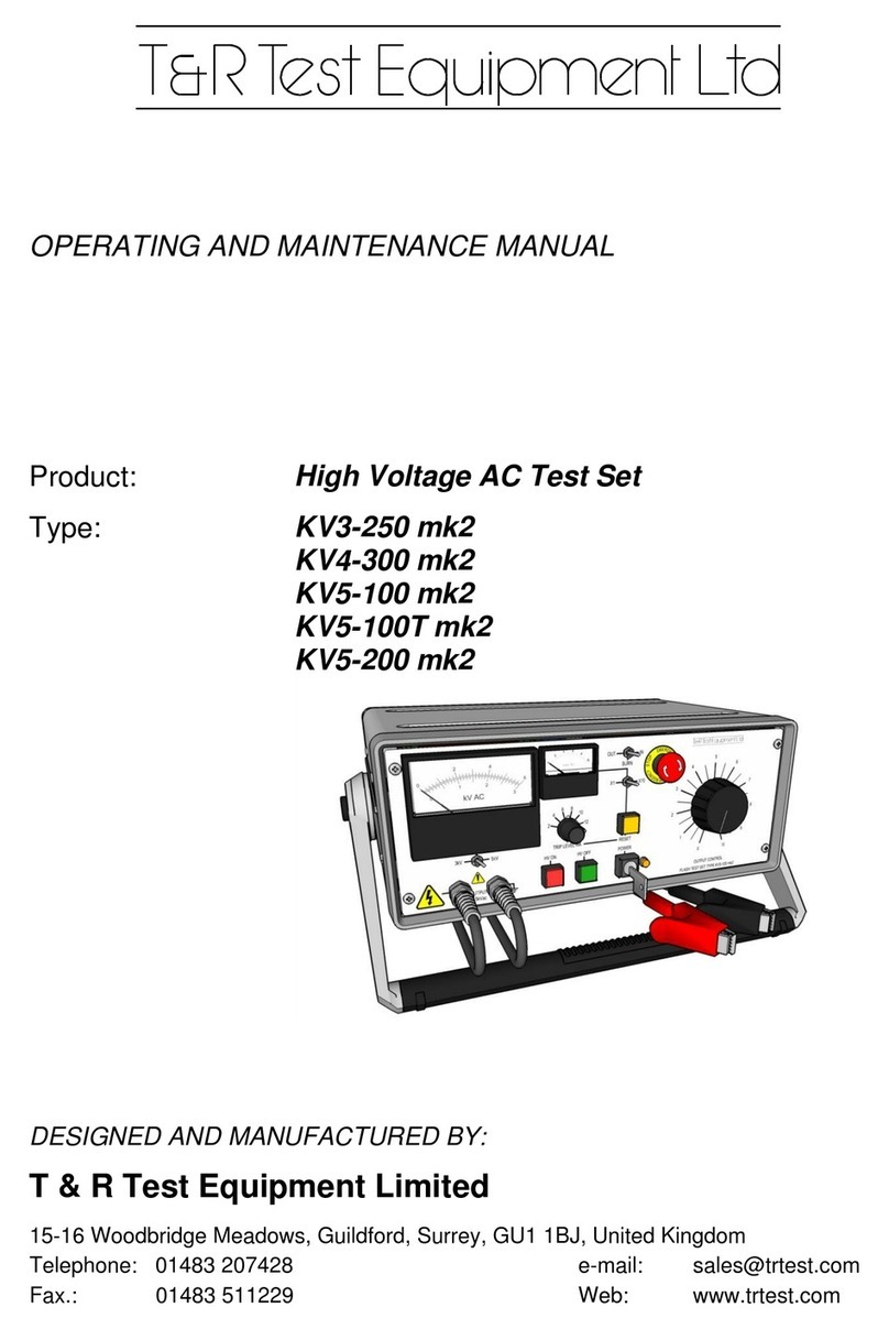 T&R KV3-250 mk2 Operating and maintenance manual T&R KV3-250 mk2 Operating and maintenance manual