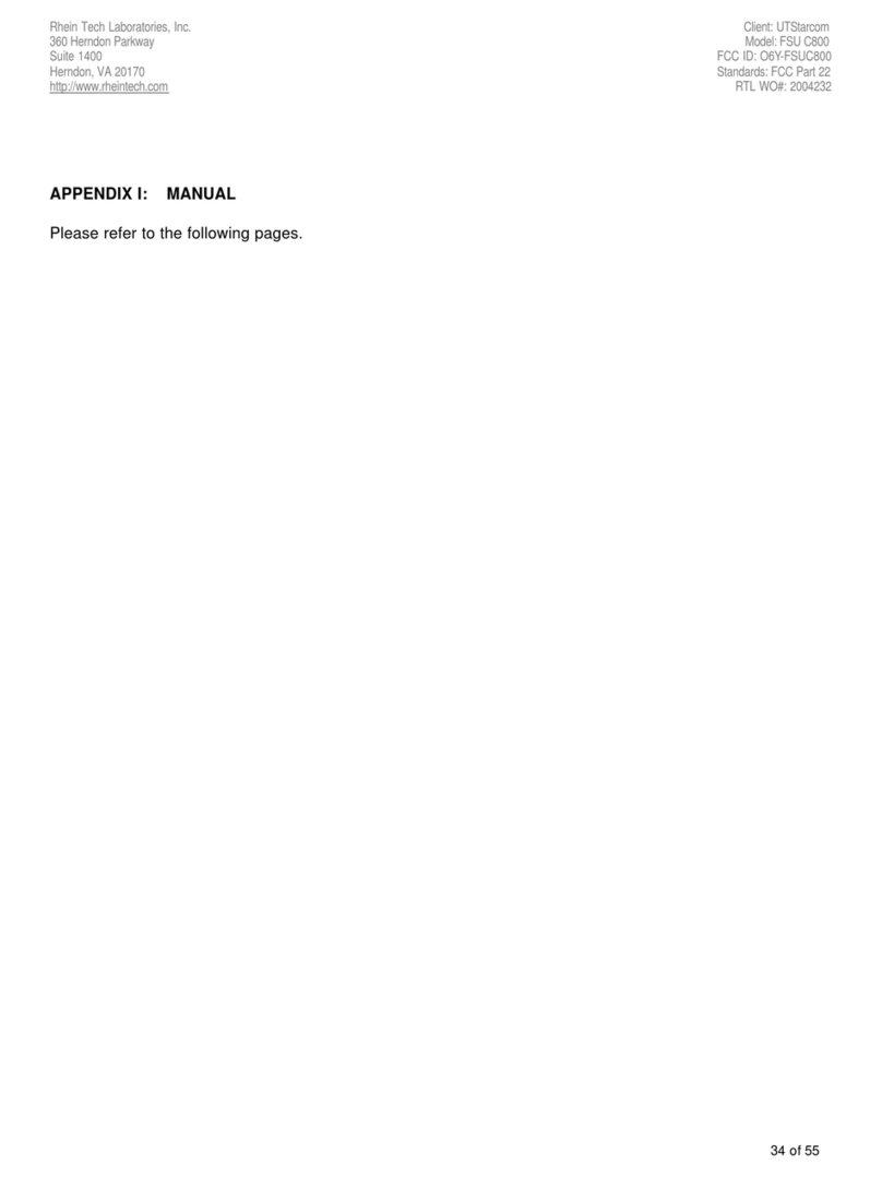 UTStarcom CDMA FSU C800 User manual