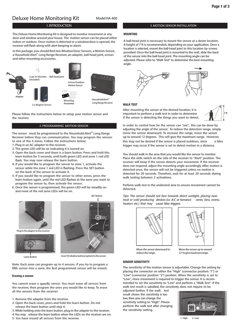 SkylinkHome Deluxe Home Monitoring Kit user manual