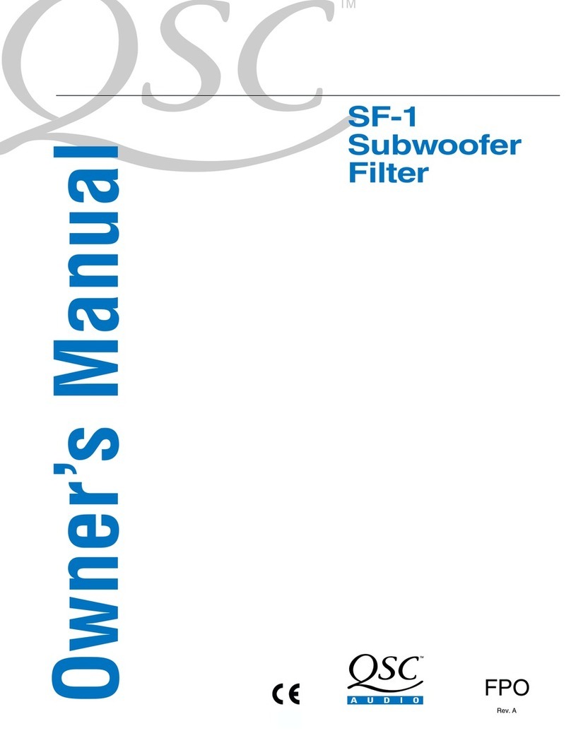 QSC SF-1 owner's manual