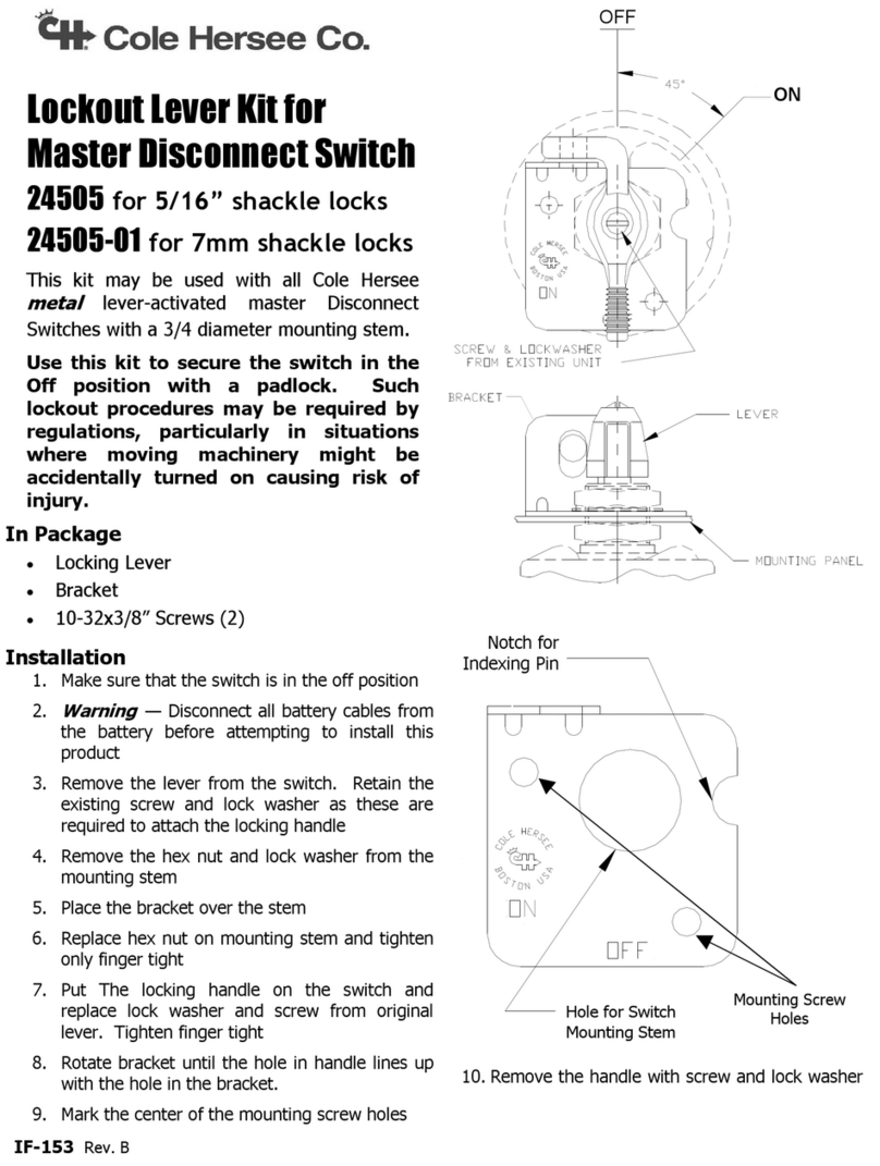 Cole Hersee 24505 installation manual