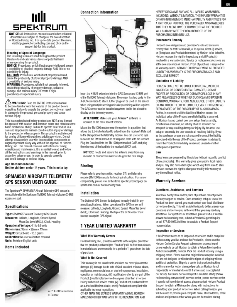 Spektrum SPMA9587 user guide