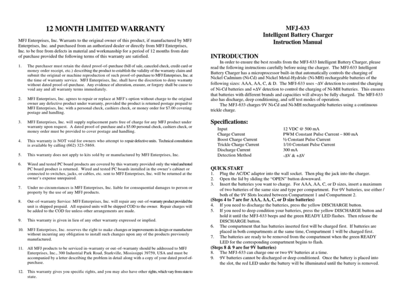 MFJ MFJ-633 instruction manual
