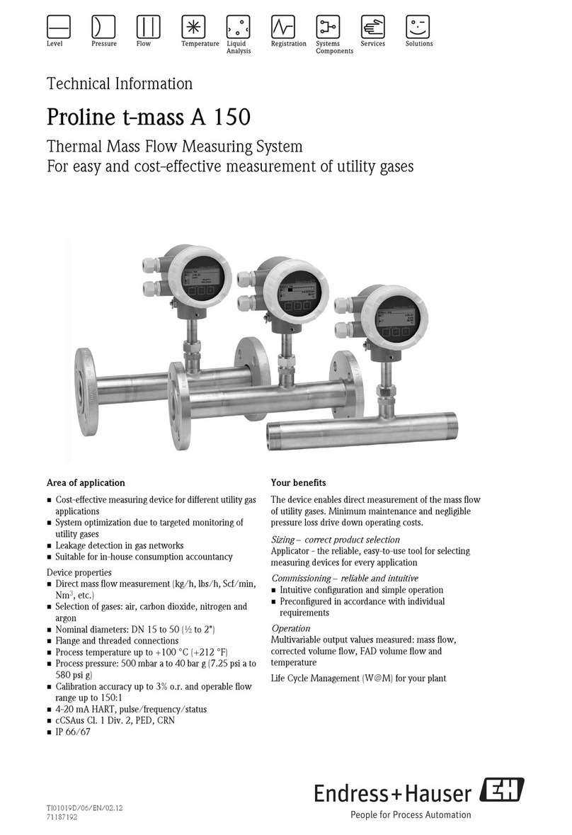 Endress+Hauser Proline t-mass A 150 Manual