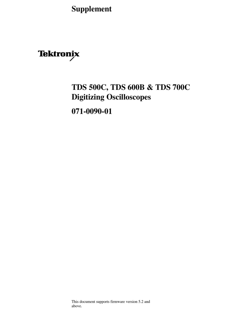 Tektronix TDS 500C User manual