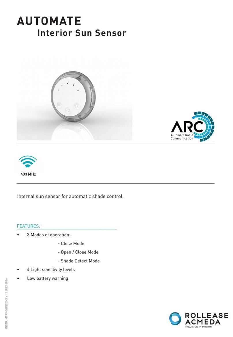 rollease acmeda Automate Internal Sun Sensor manual