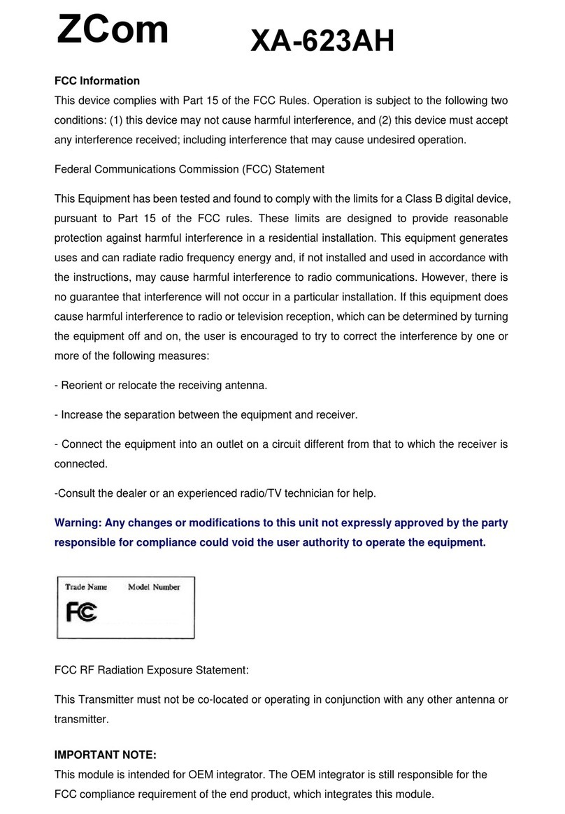Zcom XA-623AH user manual