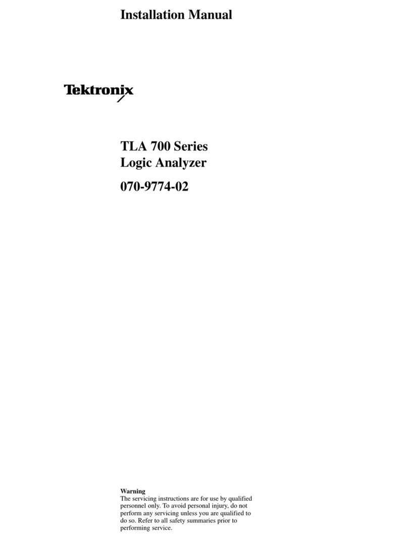 Tektronix TLA 700 Series User manual Tektronix TLA 700 Series User manual