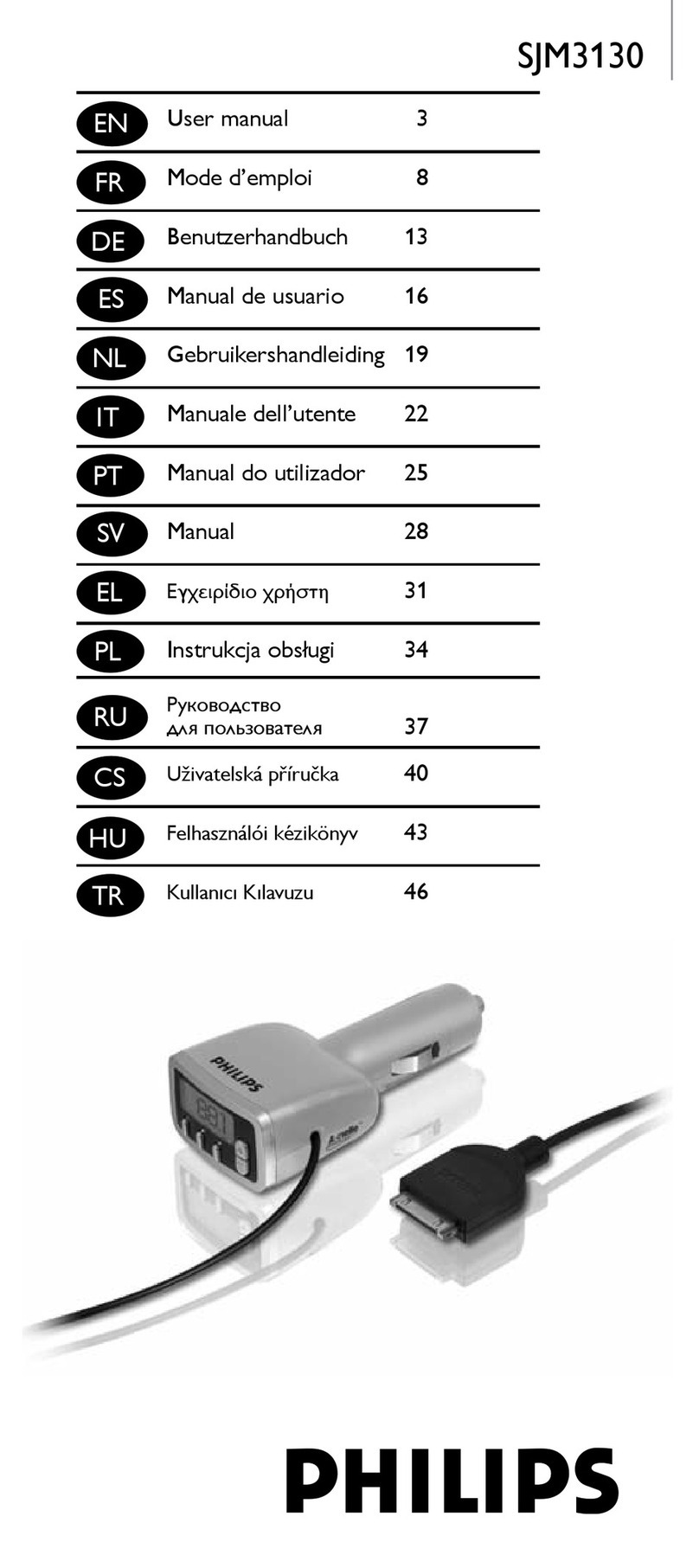 Philips SJM3130 s User manual