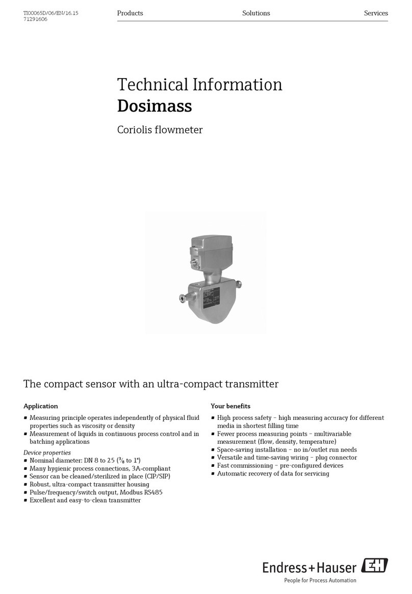 Endress+Hauser dosimass Manual