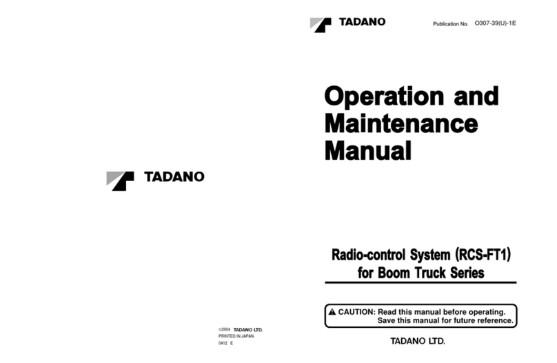 Tadano RCS-FT1 Operation and maintenance manual