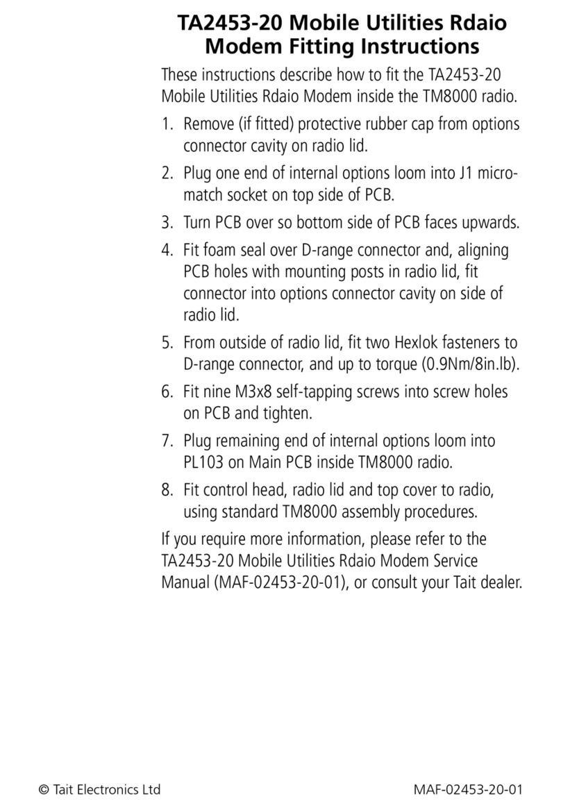 Tait TA2453-20 User manual