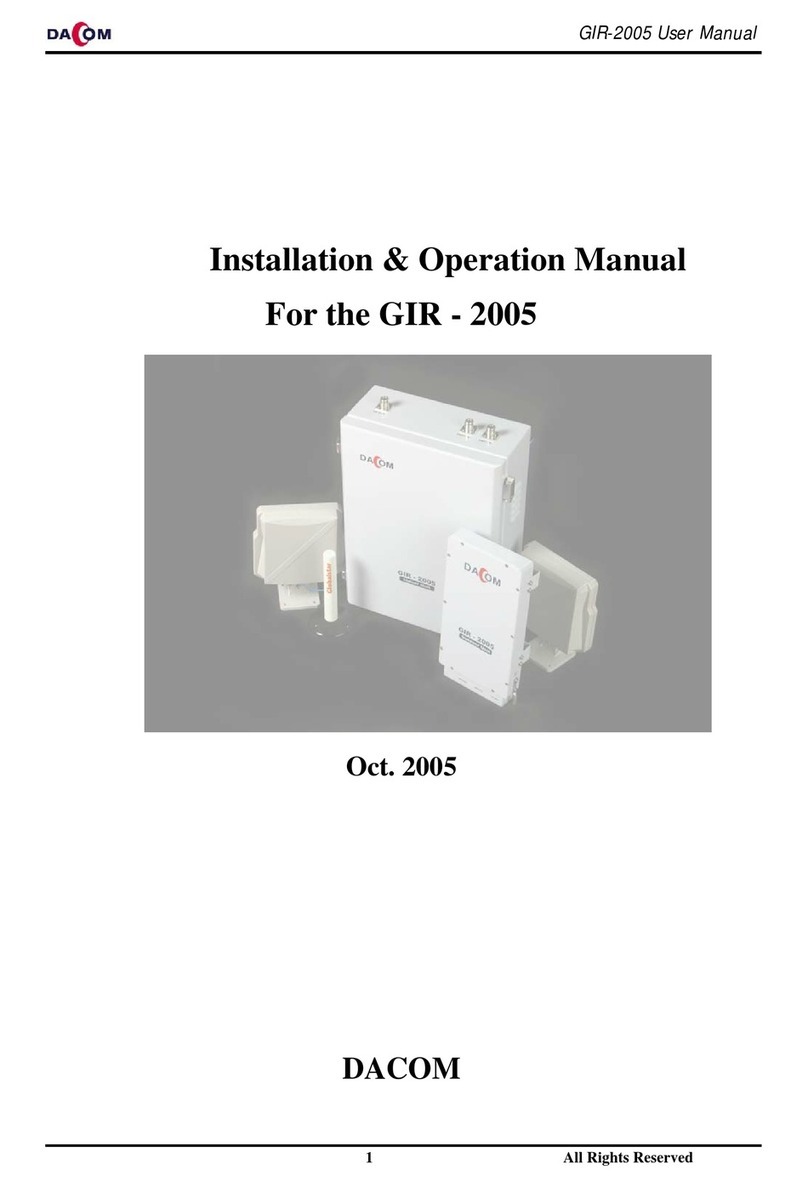 Dacom GIR-2005 Installation & operation manual