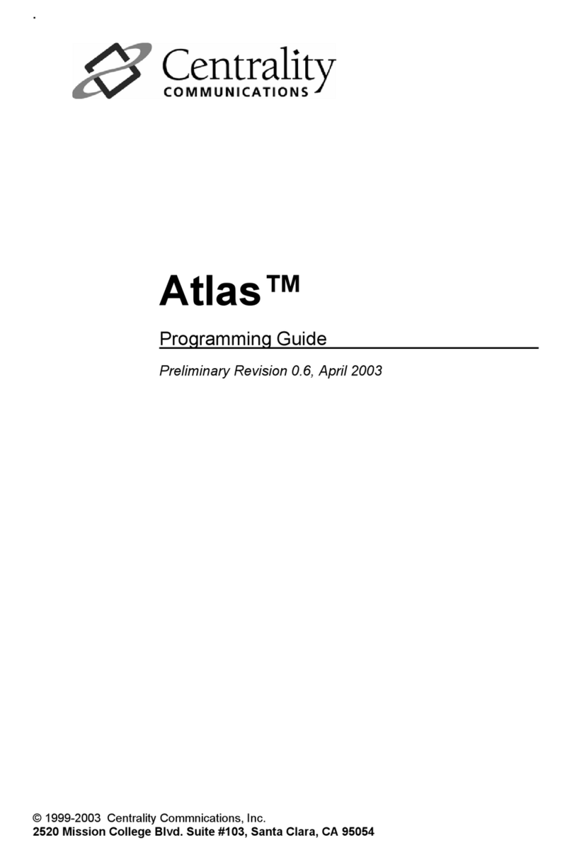 Centrality Atlas Programming guide